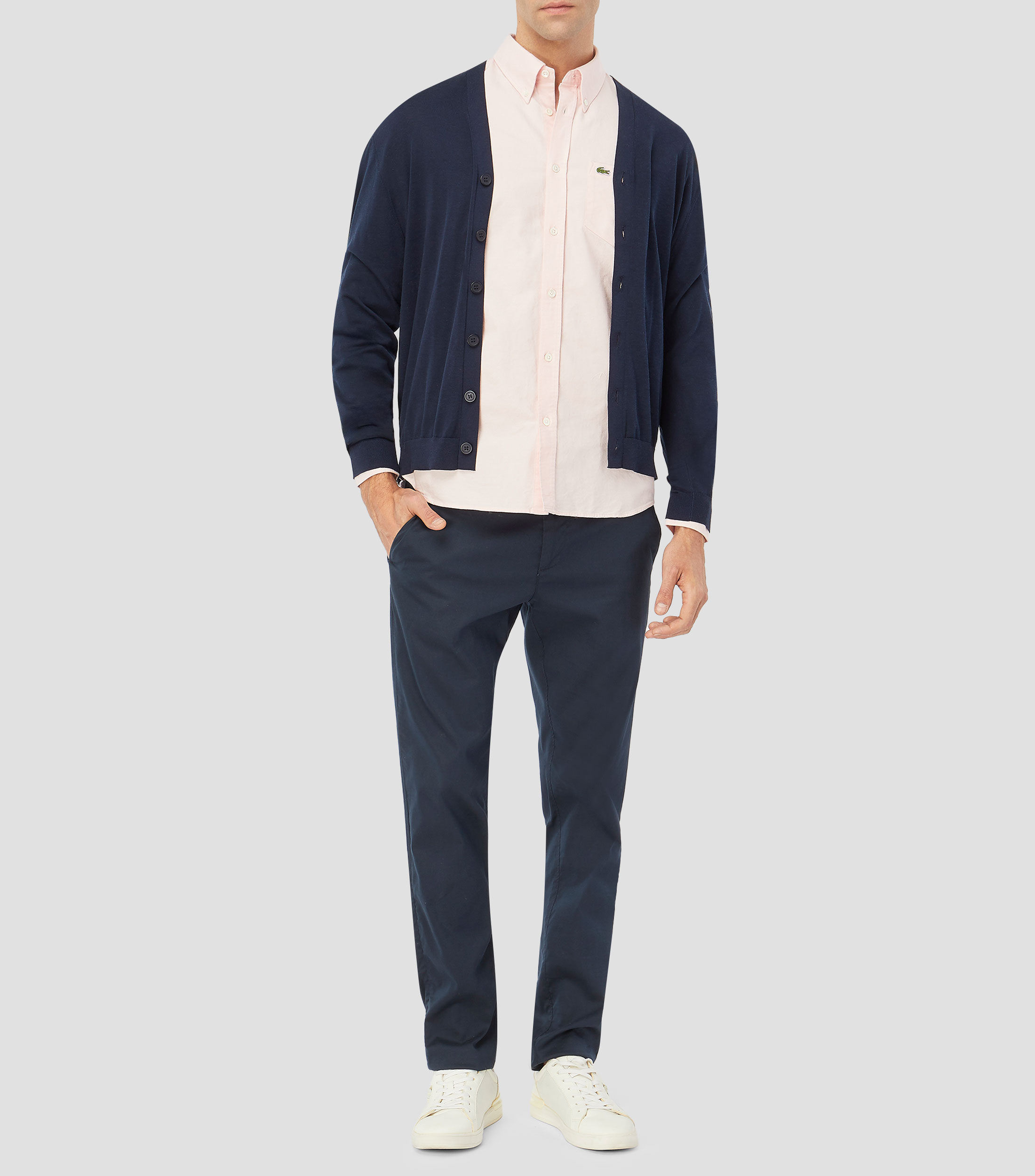 Camisa lisa manga larga Hombre